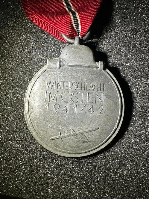 Oostfront Medaille WO2 Winterschlacht im osten WW2 Duits 10, Verzamelen, Militaria | Tweede Wereldoorlog, Landmacht, Lintje, Medaille of Wings