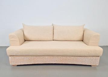 Japandi Dolcefarniente Leda Rotan linnen Bank by DFN Italia  beschikbaar voor biedingen
