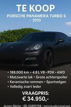 Porsche Panamera 4.8 Turbo 4 PDK 2009 Zwart, Auto's, Automaat, 8 cilinders, 501 pk, 4 stoelen