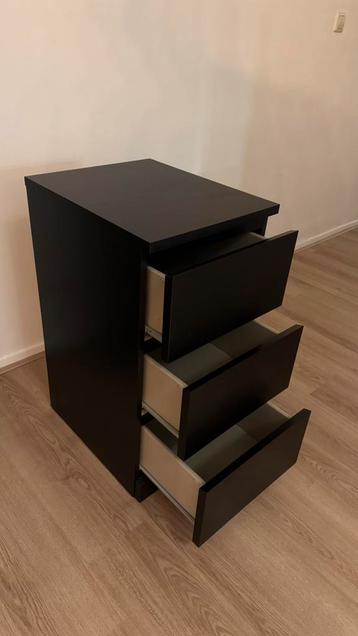 Ladekast / nachtkastje IKEA MALM zwart - afbeelding 2