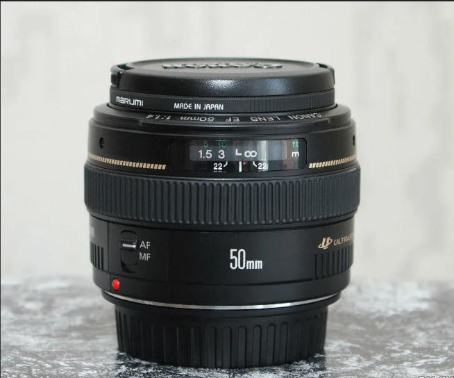 Canon EF 50mm/F1.4 USM + uv filter, Ophalen, Zo goed als nieuw, Standaardlens