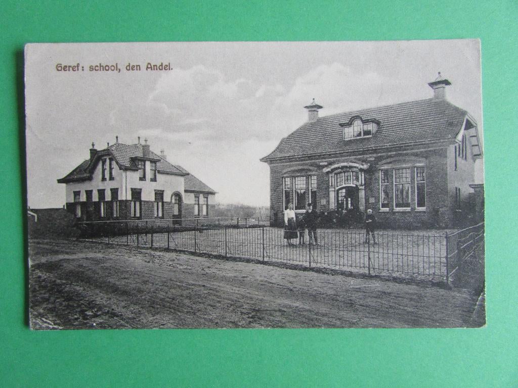 Den Andel - Gereformeerde School jaren 20, Verzamelen, Ophalen of Verzenden, 1920 tot 1940, Gelopen, Groningen
