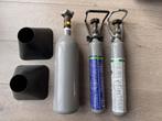 3x CO2 flessen (2x 0,5kg & 1x 1,5kg), Ophalen of Verzenden, Gebruikt, Filter of Co2
