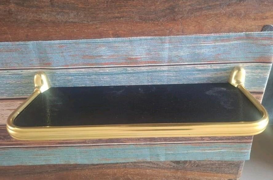 Uniek messing glasplateau jaren 50, mast 44 x16, Ophalen of Verzenden, Minder dan 50 cm