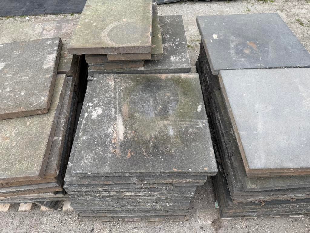 Ruim 25 m2 betontegels 60x60x4 antraciet, Tuin en Terras, Tegels en Klinkers, Ophalen, Gebruikt, 10 m² of meer, Beton