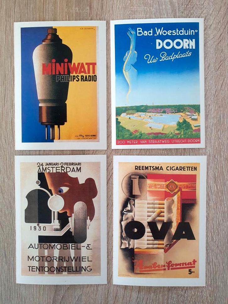 Affiches ansichtkaarten A.M. Cassandre Reclame & Toerisme, Verzamelen, Ansichtkaarten | Themakaarten, Ongelopen, 1960 tot 1980