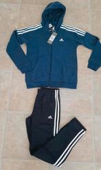 Adidas trainingspak zwart/blauw maat 164 nieuw, Ophalen of Verzenden, Nieuw
