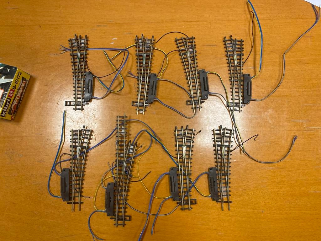 Gebruikte Bemo H0m wissels links en rechts, Hobby en Vrije tijd, Overige merken, Gebruikt, Gelijkstroom, Rails