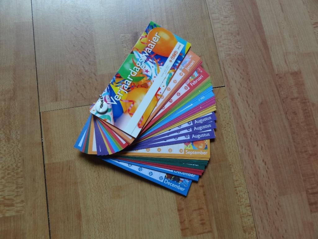 verjaardagswaaier nieuw kalender, Ophalen of Verzenden, Maandkalender, Nieuw