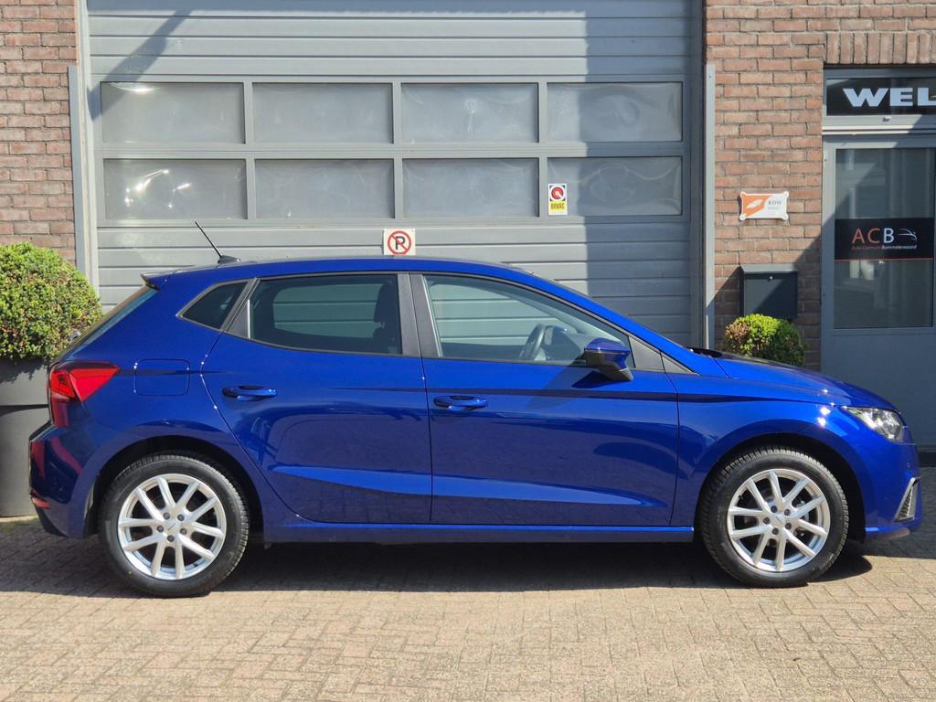 SEAT Ibiza 1.0 TSI Style Business NAVIGATIE Apple Carplay, Auto's, Seat, Voorwielaandrijving, Stof, Parkeersensor, Blauw