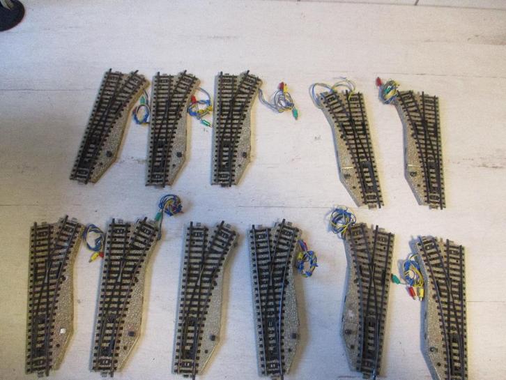 Märklin Wissels M-Rail 5202 en 5221 11x, Hobby en Vrije tijd, Modeltreinen | H0, Zo goed als nieuw, Rails, Wisselstroom, Märklin