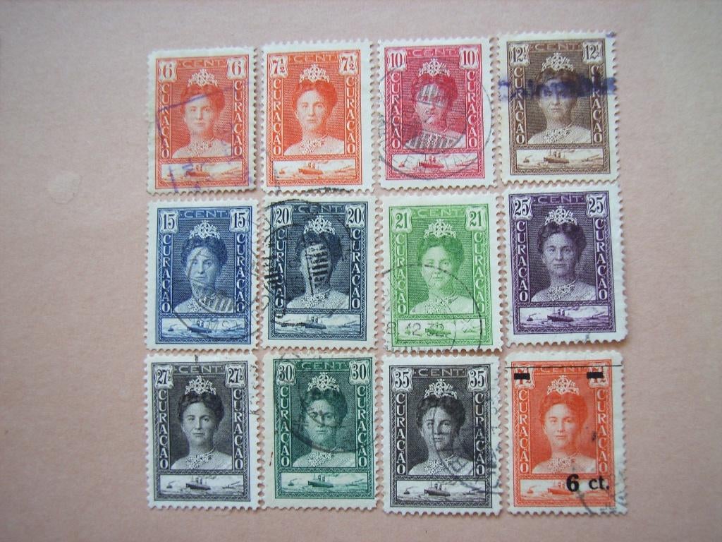 1  Curacao 89-100, Ophalen of Verzenden, Gestempeld