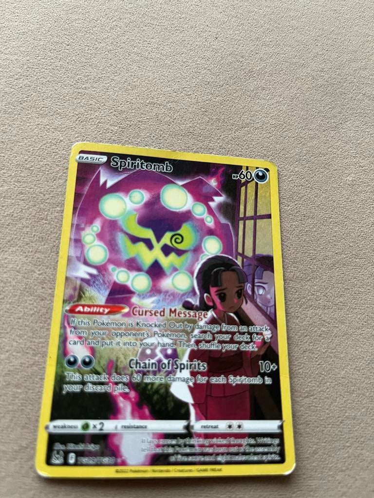 Spiritomb - Pokémon kaart, Ophalen of Verzenden, Zo goed als nieuw, Losse kaart