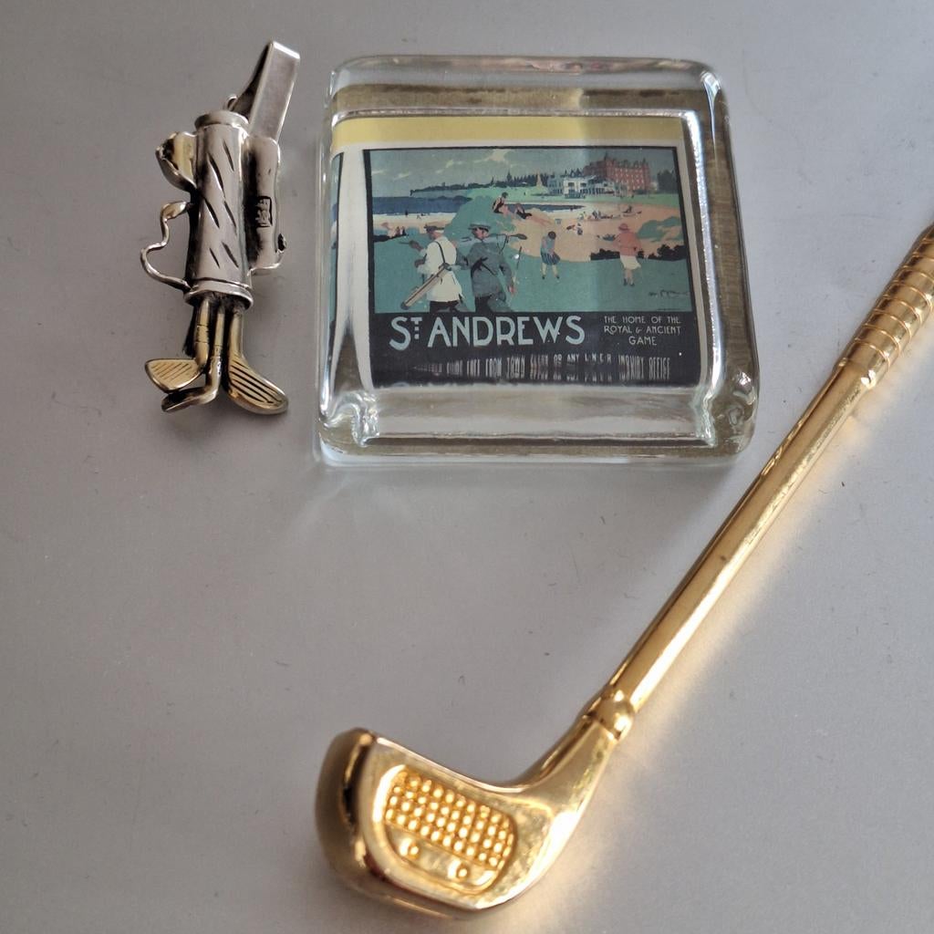 Golf dasspeld presse-papier St.Andrews briefopener, Ophalen