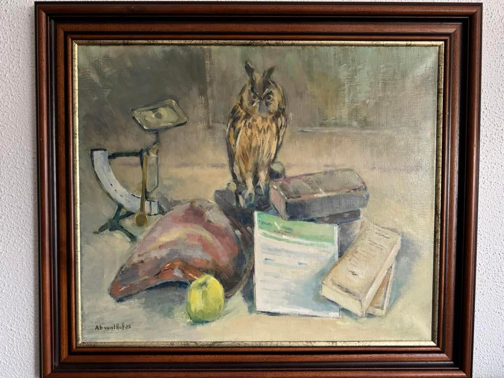 Ab.v.’t Hoff( 1912-1992) afbeelding stilleven ‘ 1935 ., Antiek en Kunst, Ophalen