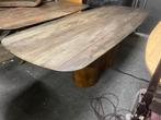 Deense Ovale Eettafel 240x100 Massief Mango Organische Poot, Ophalen, 50 tot 100 cm, Vijf personen of meer, Ovaal