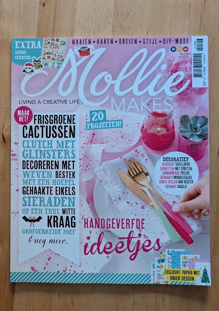 Mollie makes nr 6 uit 2015, Boeken, Tijdschriften en Kranten, Zo goed als nieuw, Damesbladen, Ophalen of Verzenden
