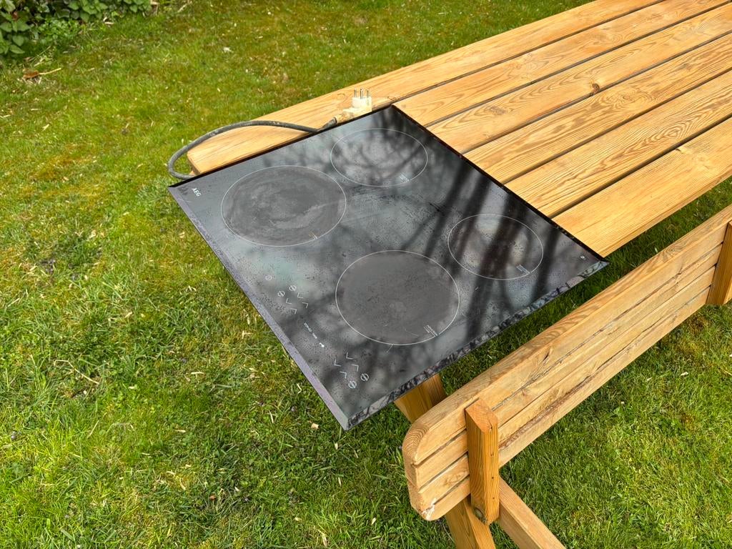 AEG inductieplaat, Ophalen, Gebruikt, 4 kookzones, Inbouw