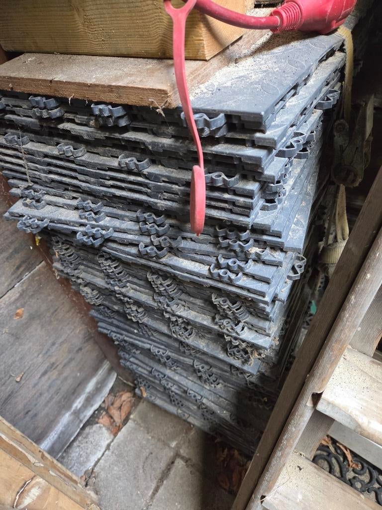 Camping vloertegels 38x38 cm - ideale ondervloer voortent, Caravans en Kamperen, Ophalen of Verzenden, Gebruikt