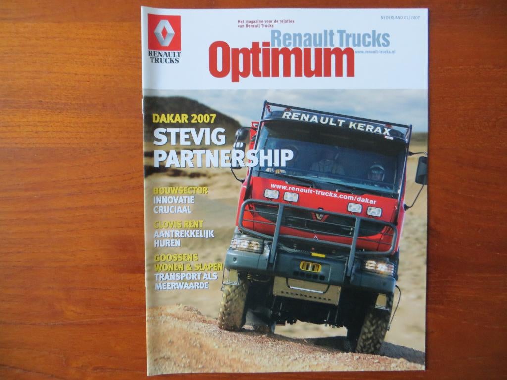 Renault Trucks Optimum (nr. 1 2007) o.a. Dakar 2007, Boeken, Ophalen of Verzenden, Nieuw, Renault