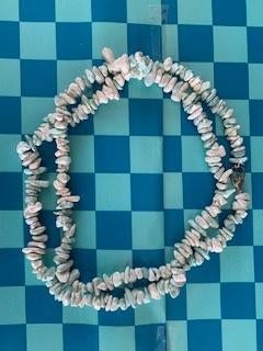 Lange ketting turqueniet howliet turquoise edelstenen, Sieraden, Tassen en Uiterlijk, Kettingen, Blauw, Nieuw, Ophalen of Verzenden