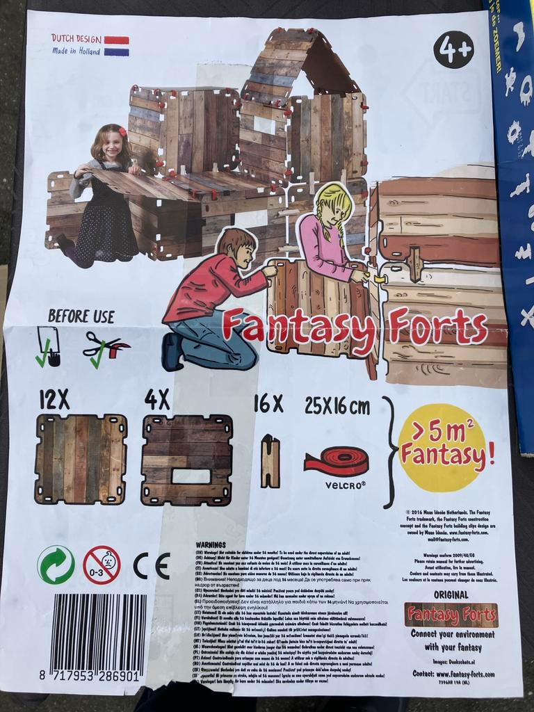 Zgan Fantasy Forts speelkasteel van karton, Ophalen, Zo goed als nieuw, Jongen of Meisje