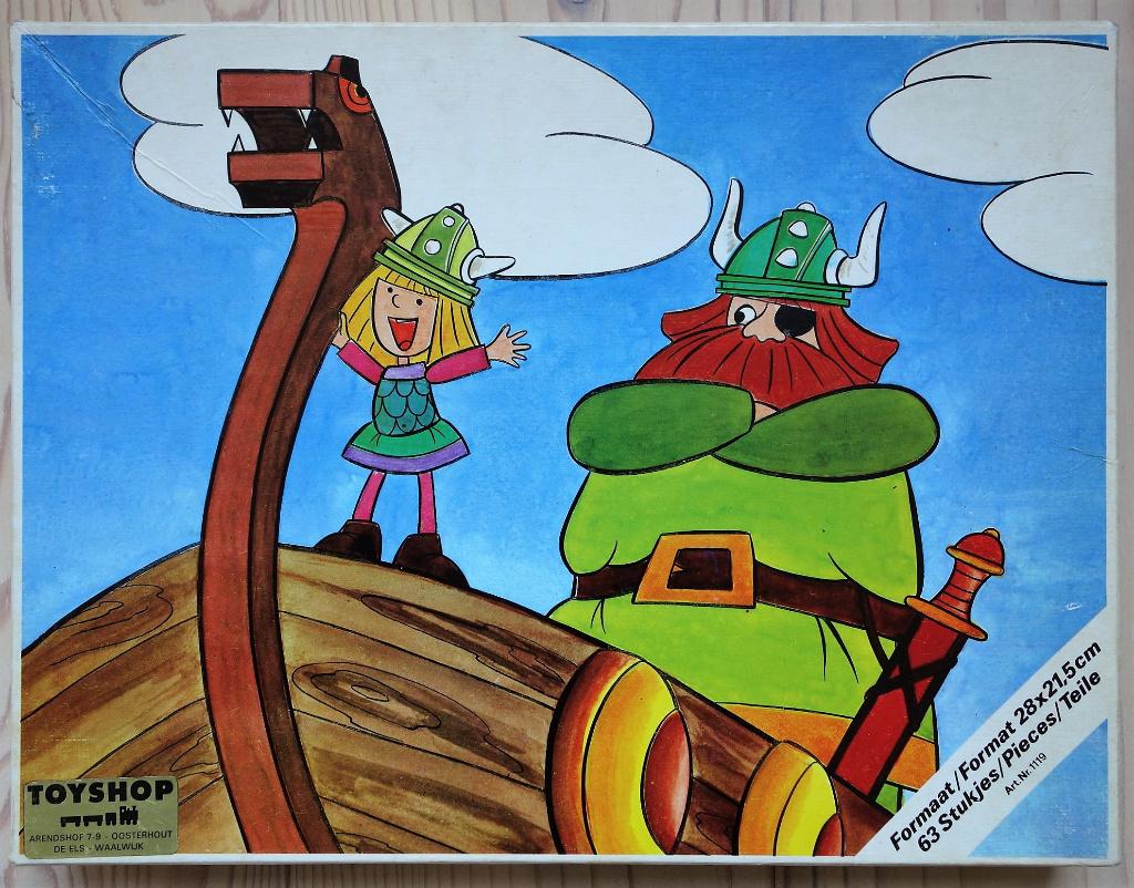 Wickie de Viking puzzel, compleet in doos, Kinderen en Baby's, Ophalen of Verzenden, Meer dan 50 stukjes, Zo goed als nieuw, 6 jaar of ouder