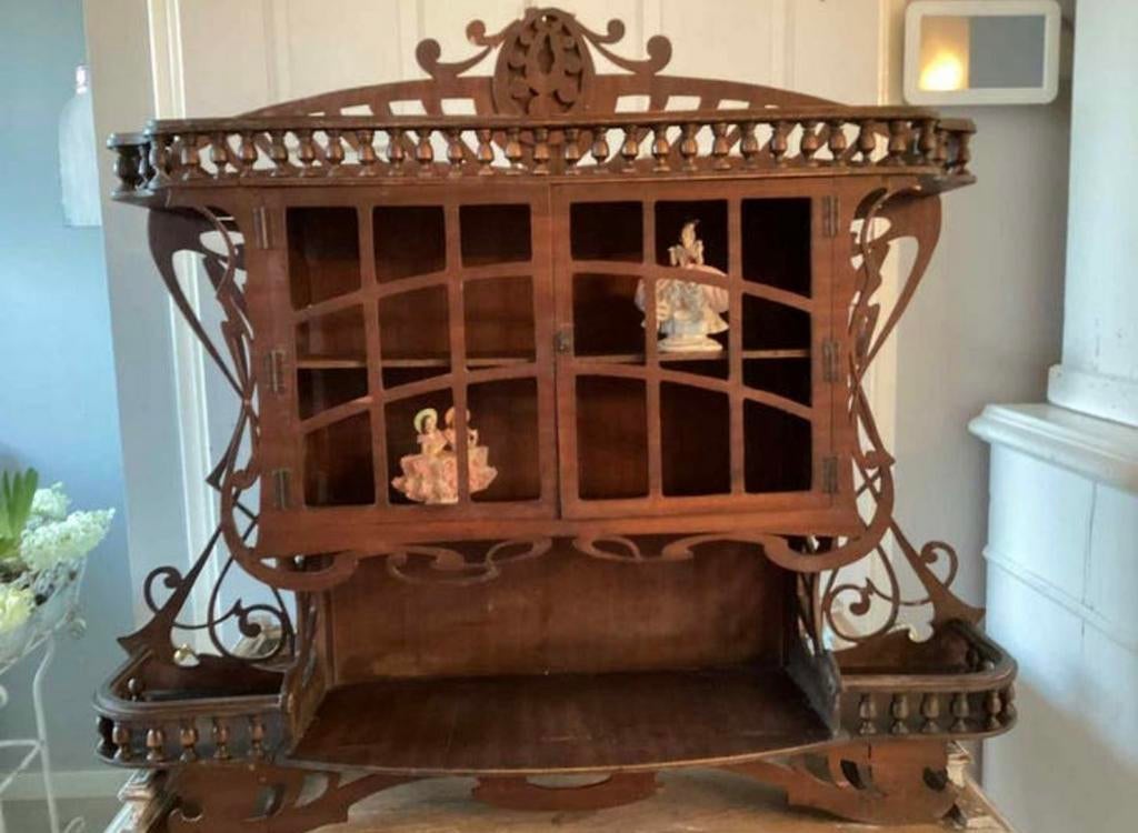 Antieke juggendstil  kastje uniek, Ophalen of Verzenden