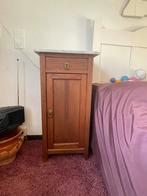 Antiek Eiken Nachtkastje met Marmeren blad, Gebruikt, Minder dan 45 cm, Ophalen of Verzenden, 70 cm of meer