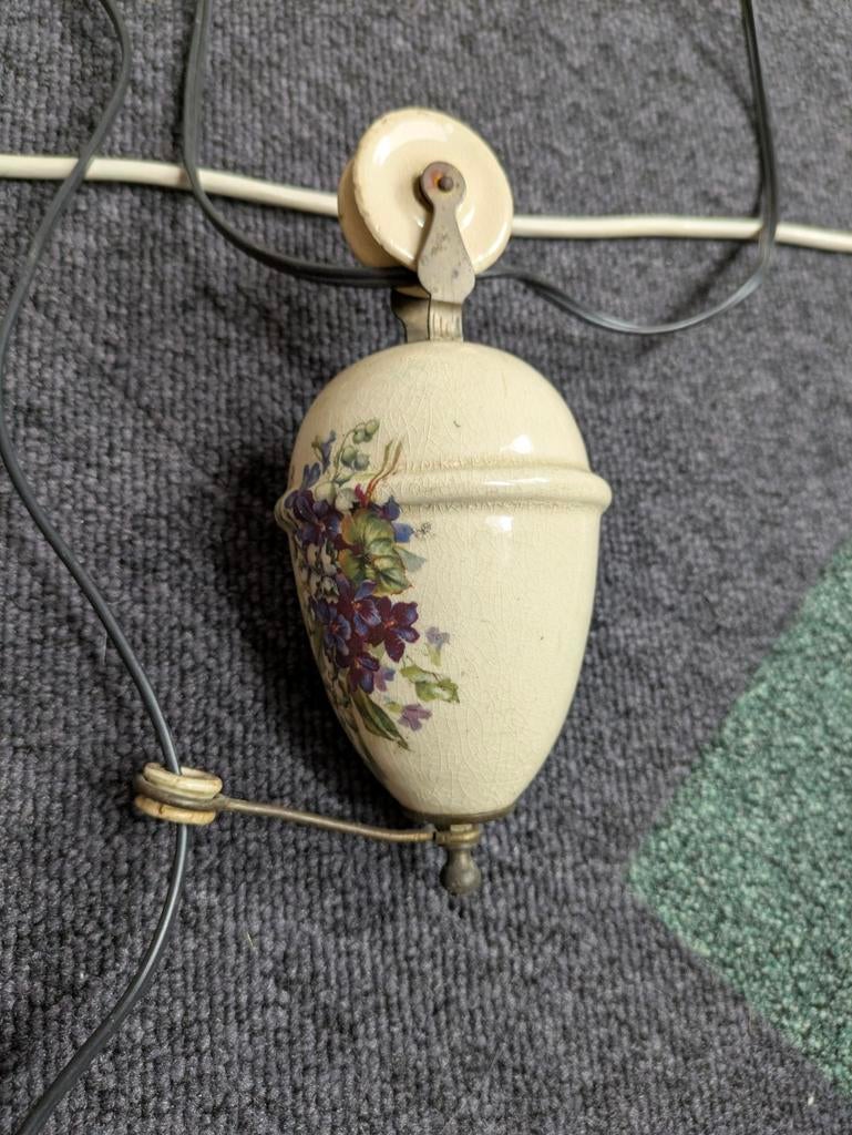 Pendel antiek keramiek porselein lamp, Antiek en Kunst, Ophalen of Verzenden