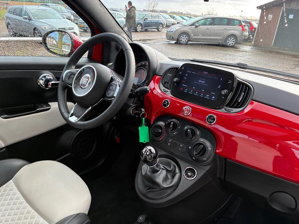 Fiat 500 1.0 Hybrid Sport | Pano + ''30.000'' KM Nu € 11.4, Gebruikt, Lichtsensor, 4 stoelen, Leder