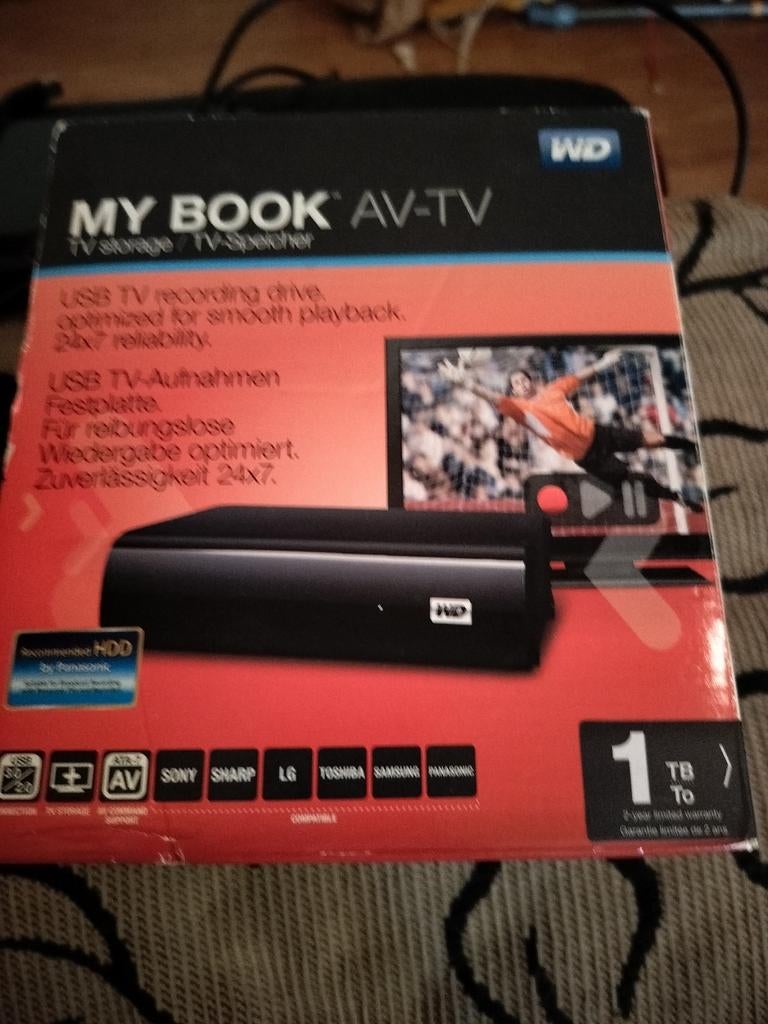 WD My Book AV-TV 1TB Externe Harde Schijf, Ophalen of Verzenden, Zo goed als nieuw, USB 2, 500 tot 1500 GB