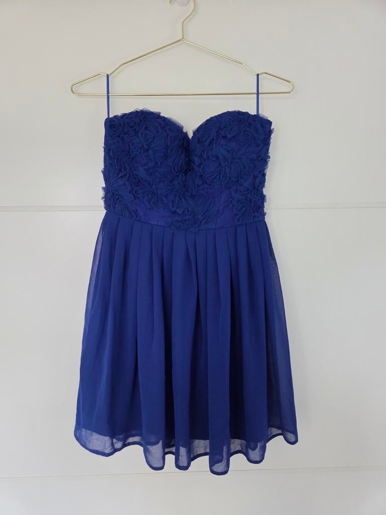 Blauwe strapless kobalt jurk van Elise Ryan, Ophalen of Verzenden, Nieuw, Maat 36 (S), Blauw