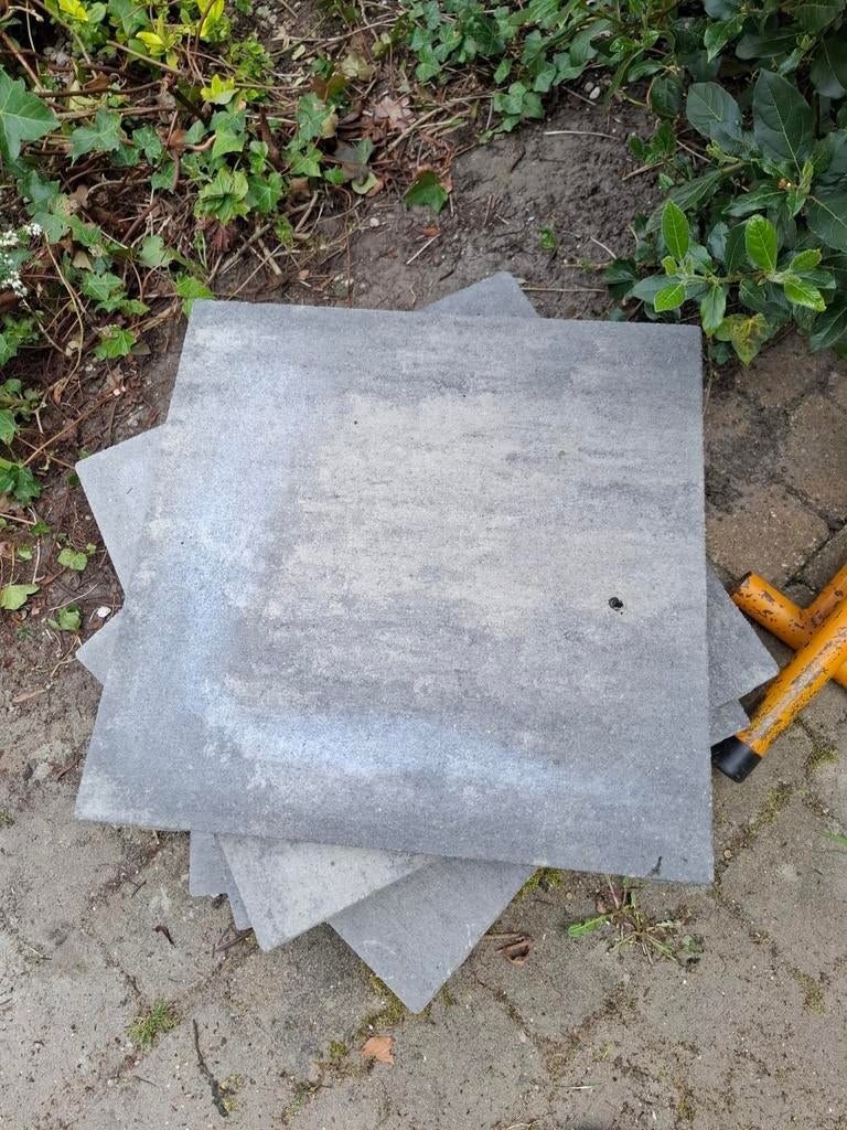 Tegels. 6 50X50. Antraciet., Ophalen