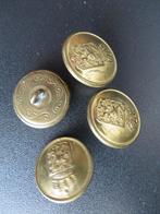 4 militaire knopen, Ophalen of Verzenden, Landmacht, Nederland, Kleding of Schoenen