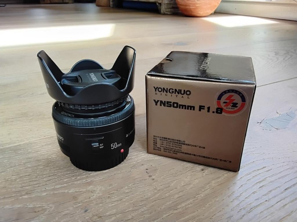 Yongnuo YN50mm F1.8 lens voor Canon, Audio, Tv en Foto, Fotografie | Lenzen en Objectieven, Ophalen, Telelens