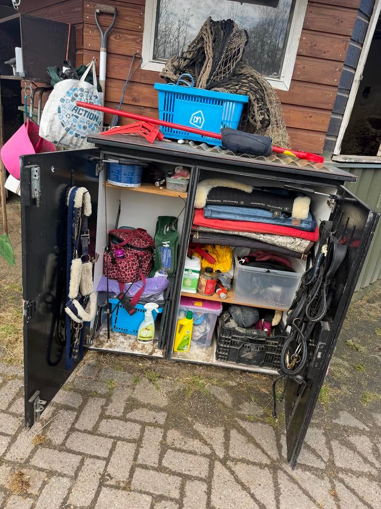 Stevige stal kast van speciaal hout, ideaal voor buiten, Ophalen, Gebruikt