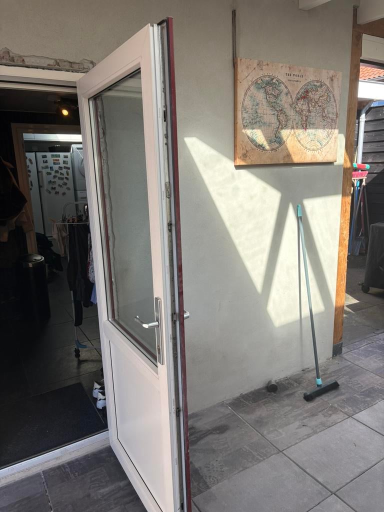 Kunstof deur en kozijn, Kunststof, Gebruikt, Deurkozijn, 150 tot 225 cm