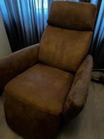 Comfortabele bruine relaxfauteuil met verstelbare rugleuning, Huis en Inrichting, Fauteuils, Ophalen of Verzenden, Gebruikt, Stof