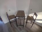 Hoge tafel met 2 stoelen – zo goed als nieuw (3 maanden oud), Ophalen, Overige materialen, 50 tot 100 cm, 50 tot 100 cm