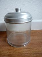 Glazen pot met ijzeren deksel, Ophalen of Verzenden