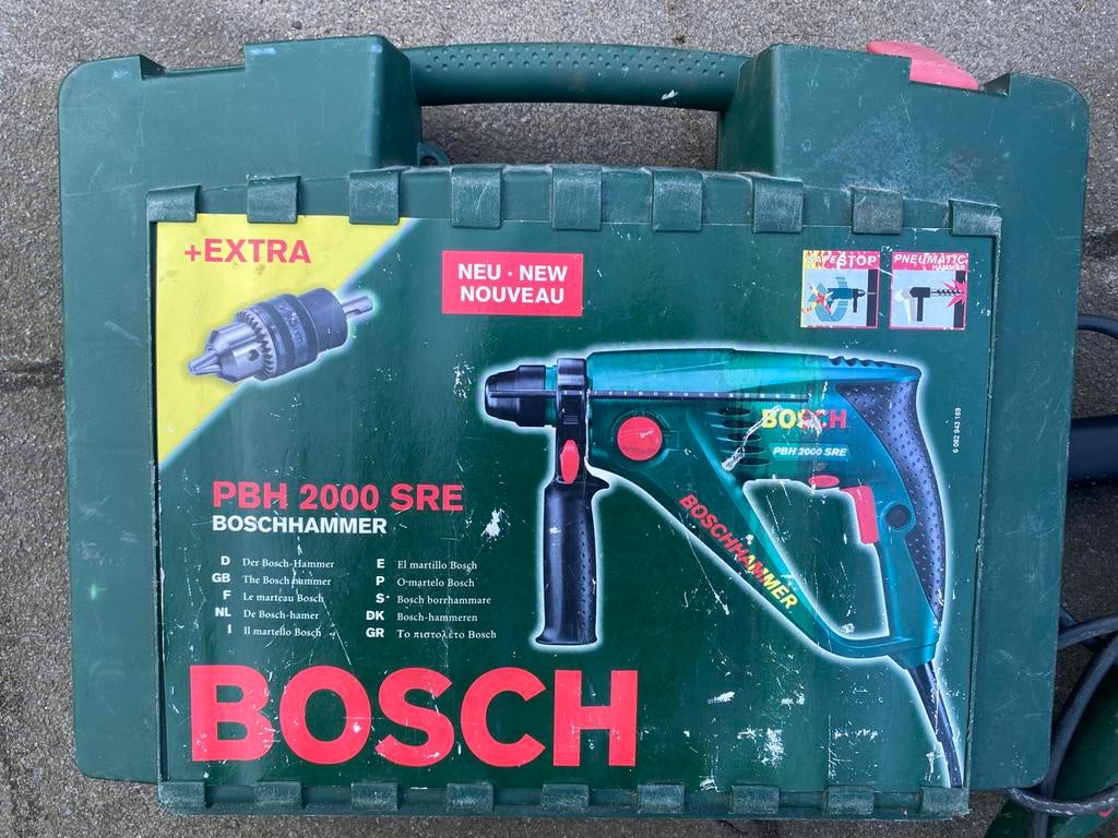 Bosch PBH 2000 SRE Boorhamer - Zo goed als nieuw, 600 watt of meer, Boor- en/of Breekhamer, Ophalen of Verzenden, Zo goed als nieuw