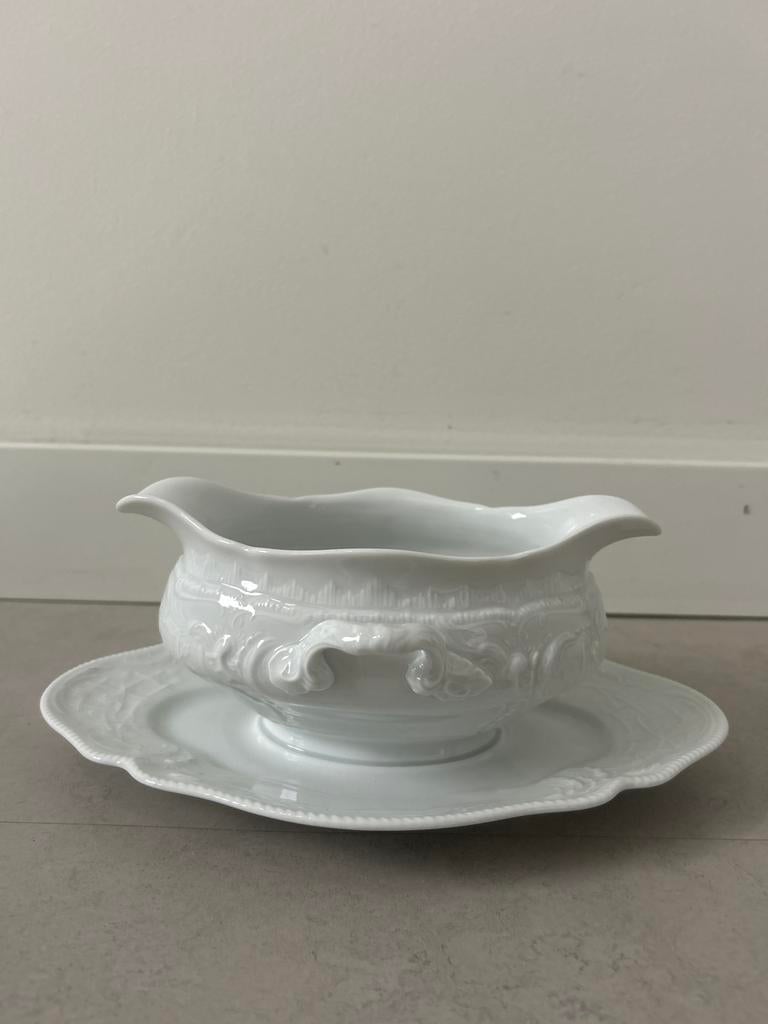 Vintage Rosenthal “Sanssouci - Witte sauskom met schotel, Ophalen of Verzenden