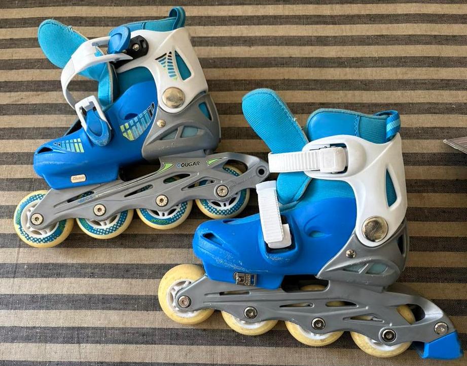 Skeelers maat 30-33 blauw incl. set Nijdam beschermers, Overige merken, Verstelbaar, Kinderen, Ophalen of Verzenden