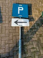Verkeersbord parkeerplaats met rijrichtingpijl, Ophalen, Gebruikt