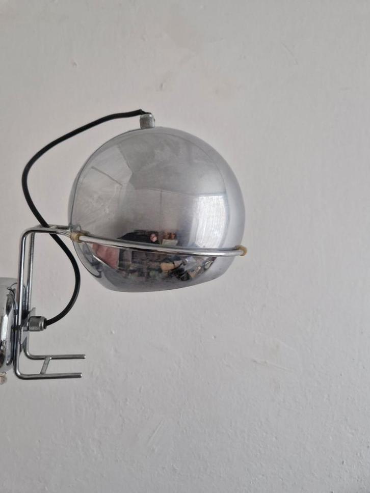 Vintage Gepo Eyeball basket wandlamp chroom design, Huis en Inrichting, Lampen | Wandlampen, Ophalen of Verzenden