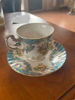 Kop schotel Queen’s fine bone china, Ophalen, Zo goed als nieuw, Porselein, Kop en/of schotel