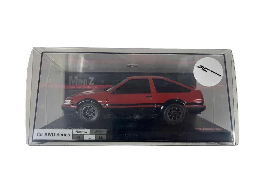 Kyosho Autoscale Mini-Z Toyota Corolla Levin AE86 Red-Black, Ophalen of Verzenden, Nieuw, Overige schalen, Auto onroad