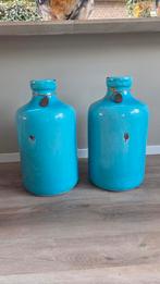 Riverdale blauwe vazen 45 cm hoog - Intratuin, Ophalen, Blauw, Aardewerk of Porselein, Zo goed als nieuw