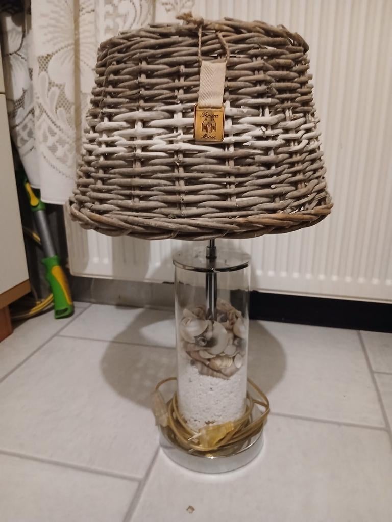Schemerlamp met rieten kap van Riviera Maison, Huis en Inrichting, Lampen | Tafellampen, Ophalen, Landelijk, Strand, Riviera Maison